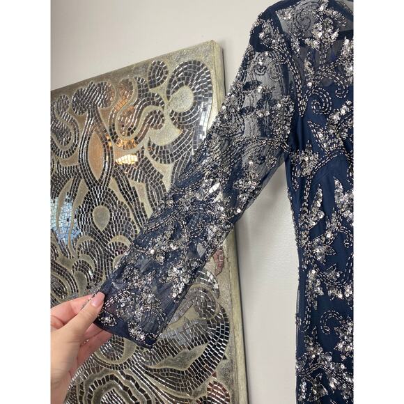 ADRIANNA PAPELL DRESS GOWN 4 MOTHER OF THE BRIDE EVENING FORMAL WEDDING GUEST - Picture 8 of 16